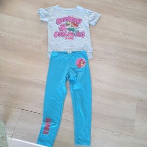 DISNEY Girls Princess Ariel Matching Tshirt And Legging Set Size 7/8